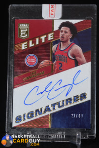 Cade Cunningham 2022-23 Elite Elite Signatures Red #24 #/49 autograph, basketball card, numbered