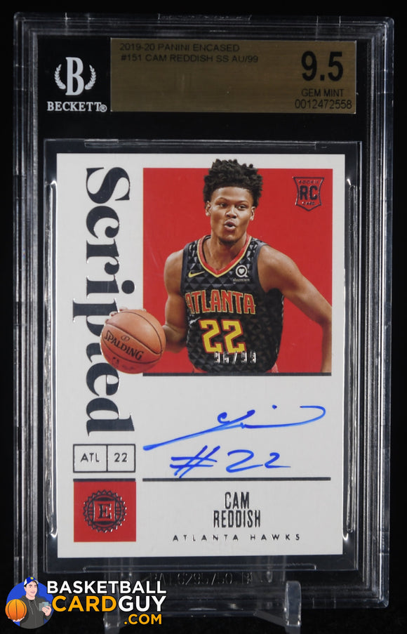 Cam Reddish 2019-20 Panini Encased #151 SS AU BGS 9.5 #/99 autograph, basketball card, graded, numbered, rookie card