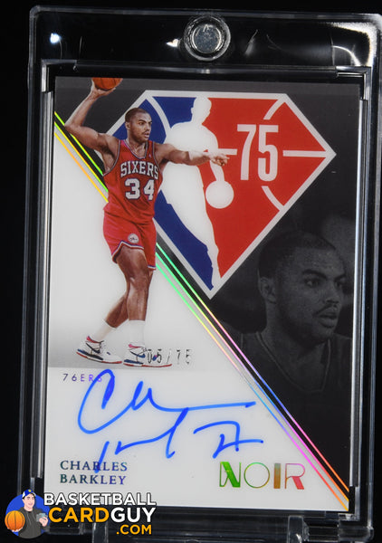 Charles Barkley 2021-22 Panini Noir NBA 75th Autographs #3