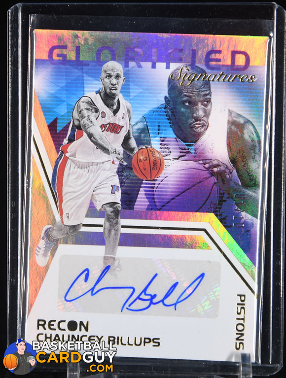 Chauncey Billups 2020 - 21 Panini Recon Glorified Signatures Gold #52 JERSEY NUMBER #1/10 autograph, basketball card, numbered