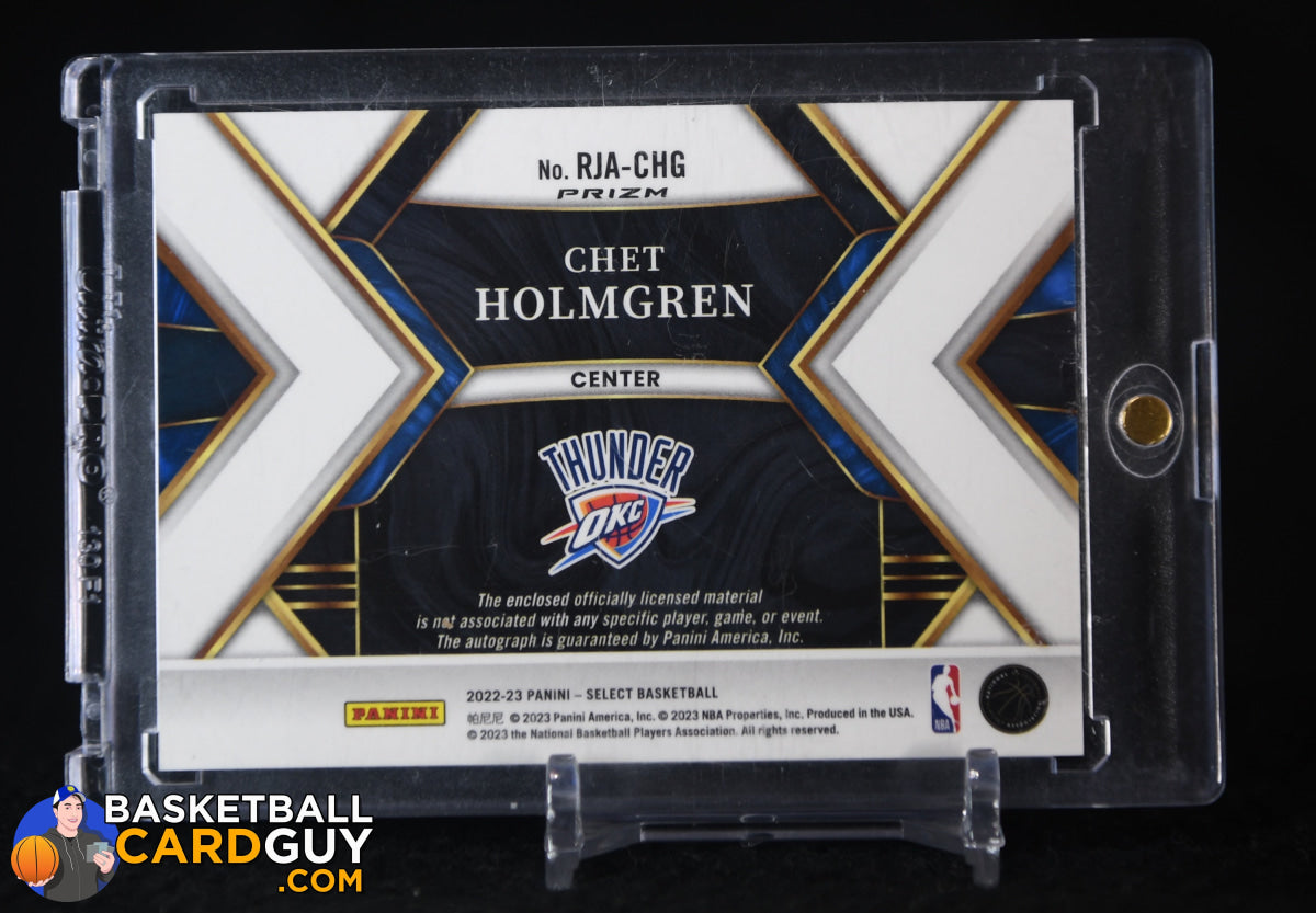 Chet Holmgren 2022-23 Select Rookie Jersey Autographs Disco Prizms 