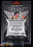 Chris Mullin 2022-23 Leaf Exotic Diagonal Shimmer Snakeskin #BACM1 #/9 autograph, basketball card, numbered