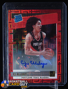 CJ Elleby 2020-21 Donruss Rated Rookies Signatures Choice Red #223 #/99 autograph, basketball card, numbered, rookie card