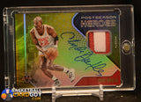 Clyde Drexler 2017-18 Panini Vanguard Postseason Heroes Patch Auto Gold #/10 auto, autograph, memorabilia, numbered