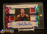 Clyde Drexler 2024 In The Game Used Rare Materials SIgnatures #/25 auto, autograph, memorabilia, numbered