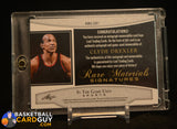 Clyde Drexler 2024 In The Game Used Rare Materials SIgnatures #/25 auto, autograph, memorabilia, numbered