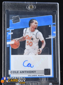 Cole Anthony 2020-21 Clearly Donruss Rated Rookie Autographs autograph, basketball card, rookie card