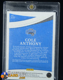 Cole Anthony 2020-21 Immaculate Collection #117 JSY AU RC #/99 auto, autograph, memorabilia, numbered