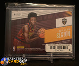Collin Sexton 2018-19 Absolute Memorabilia Tools of the Trade Three Swatch Signatures #8 #/149 auto, autograph, memorabilia, numbered