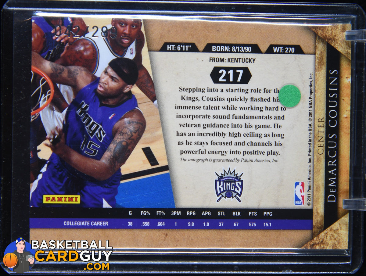 DeMarcus Cousins 2010-11 Panini Gold Standard #217 AU RC – Basketball Card  Guy