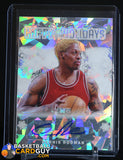 Dennis Rodman 2020 Leaf Happy Holidays Autograph Silver Ice #/35 auto, autograph, basketball card, numbered