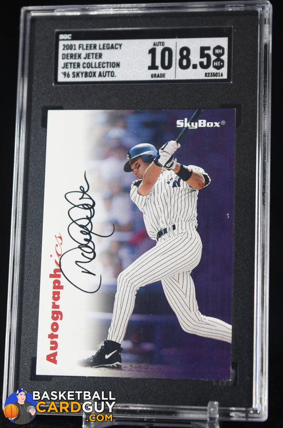 Derek Jeter 2001 Fleer Legacy 1996 Autographics SGC 8.5 Auto 10 autograph, baseball card, graded