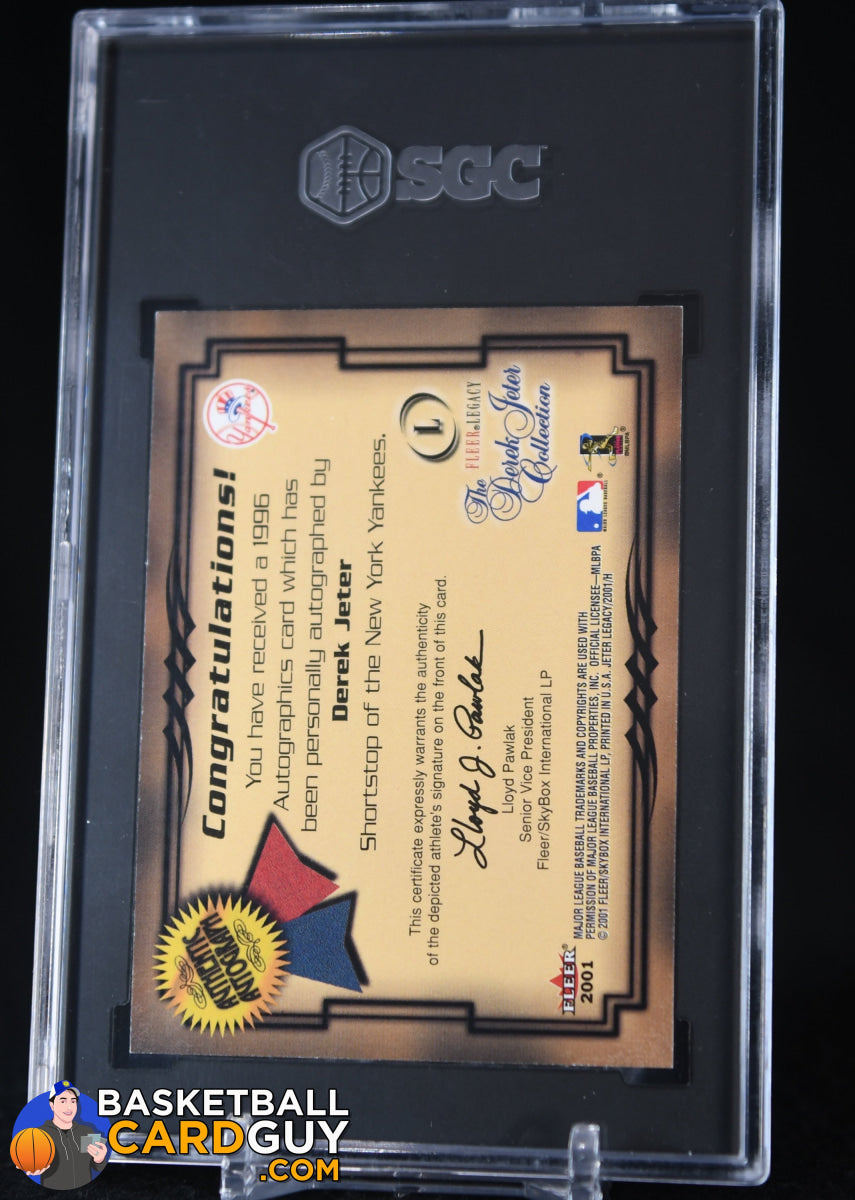 Derek Jeter 2001 Fleer Legacy 1996 Autographics SGC 8.5 Auto 10