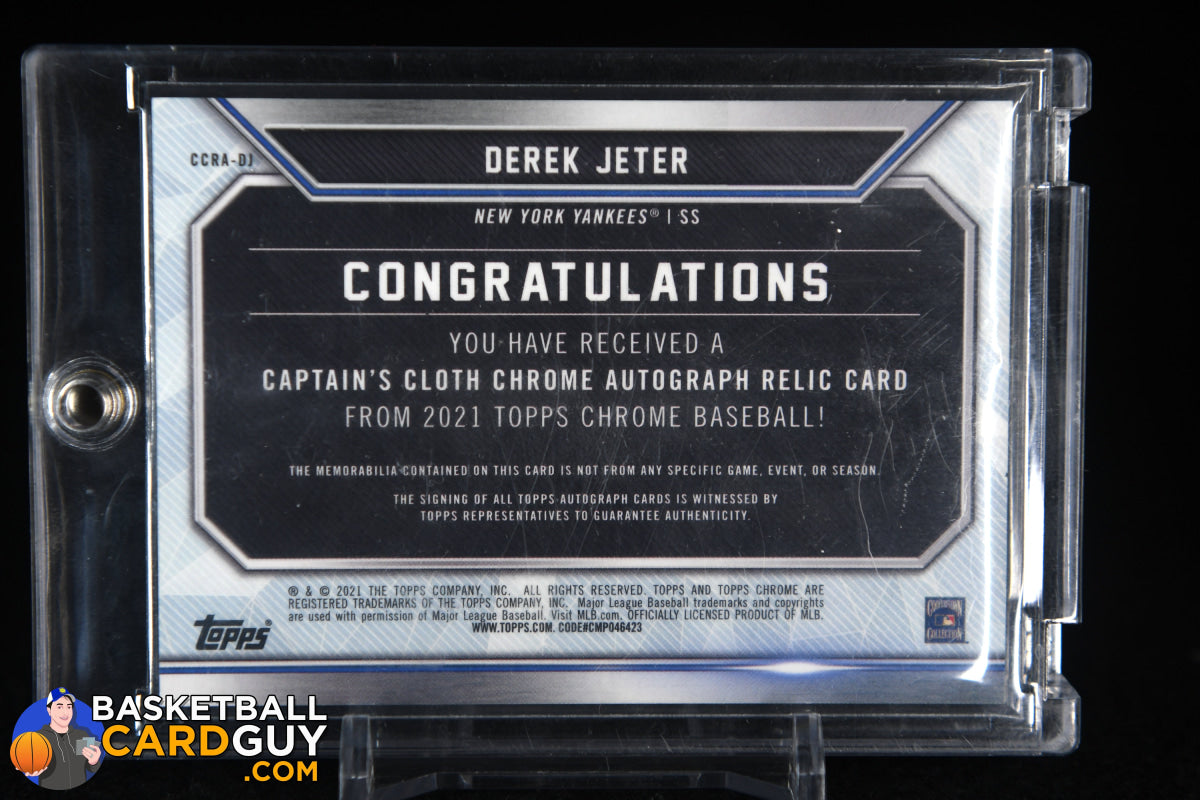 Derek Jeter 2021 Topps Chrome Captain's Cloth Autograph Relics