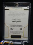 Derek Jeter 2024 Topps Definitive Collection Definitive Autograph Relics Baseball Orange Darc Dj auto, autograph, baseball card,