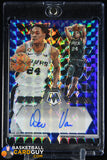 Devin Vassell 2022-23 Panini Mosaic Collage Autographs Mosaic Blue #36 #/49 autograph, basketball card, numbered, prizm