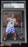 Dirk Nowitzki 1998-99 Finest #234 RC Autograph PSA autograph, basketball card, graded, numbered, rookie card