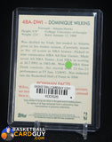 Dominique Wilkins 2009-10 Bowman 48 Autographs #48ADWI auto, autograph