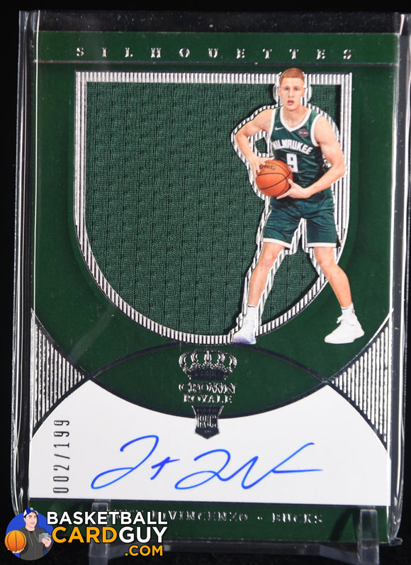 Donte DiVincenzo 2018 - 19 Crown Royale #204 JSY RC AU #/199 auto, basketball card, jersey, numbered, rookie card