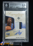 Dwight Howard 2005-06 Upper Deck Trilogy Signature Swatches Patches #DH BGS 8.5 auto, autograph, BGS, graded, memorabilia