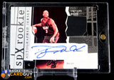 Dwyane Wade JSY AU RC 2003-04 SPx #155 #/750 autograph, basketball card, numbered, rookie card