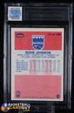 Eddie Johnson Signed 1986-87 Fleer #51 BGS 10 AUTO Jersey Fusion GU Patch autograph, basketball card, beckett, graded, patch