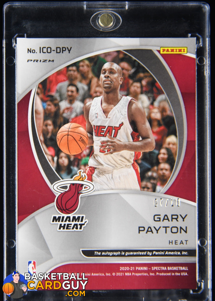 Gary Payton 2020-21 Panini Spectra Icons Autographs Gold #16 #/10