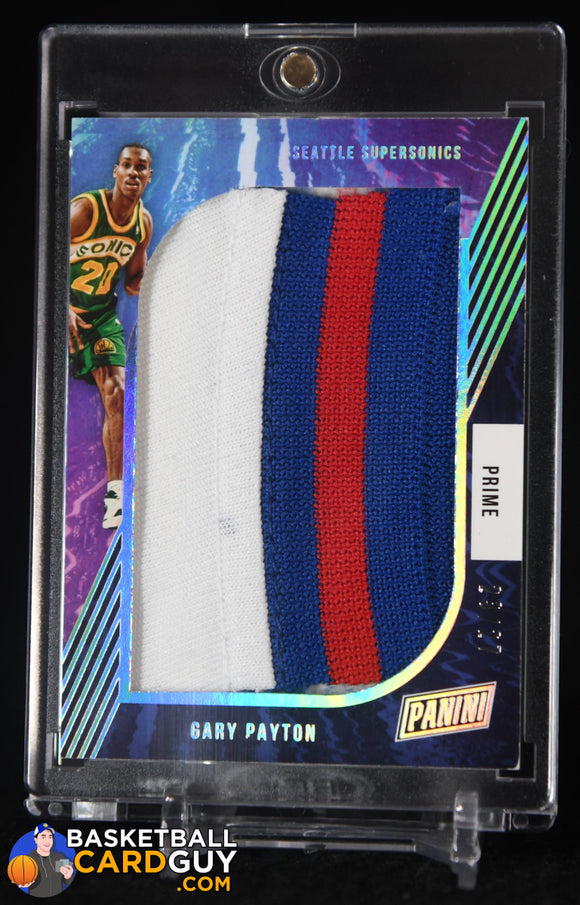 Gary Payton Panini 2021 Hall of Fame Patch #/27 basketball card, numbered, patch