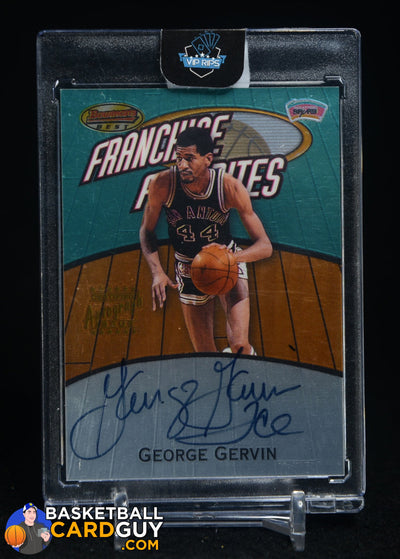 George Gervin 1999-00 Bowman's Best Franchise Favorites Autograph "Ice" Inscription