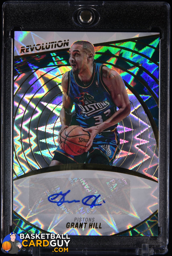 Grant Hill 2022 - 23 Panini Revolution Autographs Fractal #6 #/100 auto, autograph, basketball card, numbered