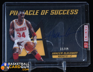 Hakeem Olajuwon 2013-14 Pinnacle Pinnacle of Success Autographs #18 #/49 autograph, basketball card, numbered