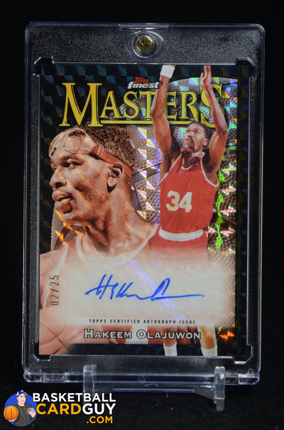 Hakeem Olajuwon 2023-24 Finest Masters Autographs Black Geometric Refractors #MAHO #/25