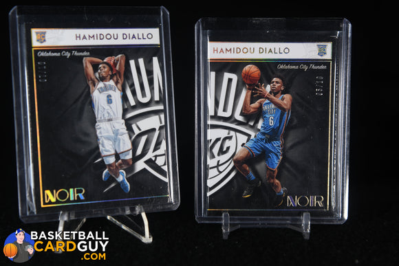 Hamidou Diallo RC SET 2018-19 Panini Noir Holo Gold #174 I & #144 A BOTH #/10 basketball card, numbered, rookie card