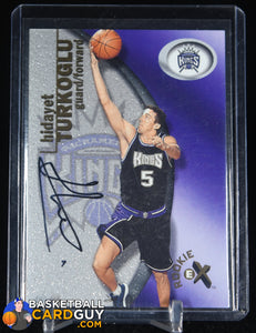 Hedo Turkoglu 2000-01 E-X Rookie Memorabilia #115 AU #/250 autograph, basketball card, numbered, rookie card