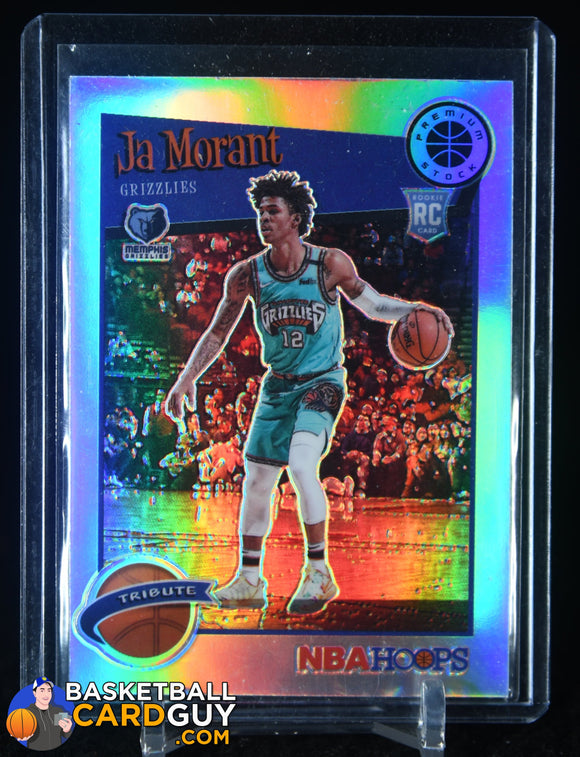 Ja Morant 2019-20 Hoops Premium Stock Prizms Silver #297 basketball card, prizm, rookie card