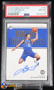 Jalen Brunson 2018-19 Panini Encased #165 NS AU #/75 autograph, basketball card, graded, rookie card