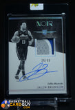 Jalen Brunson 2018-19 Panini Noir #332 AU JSY BW #/99 auto, autograph, memorabilia, numbered