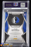 Jalen Brunson 2018-19 Panini Spectra Rising Stars Signatures Neon Blue #32 PSA 8 POP 1 #/60 autograph, basketball card, graded, numbered,