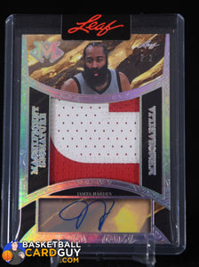 James Harden Leaf Magnificent Signature Patch Memorabilia #/2 autograph, basketball card, game used, numbered, patch