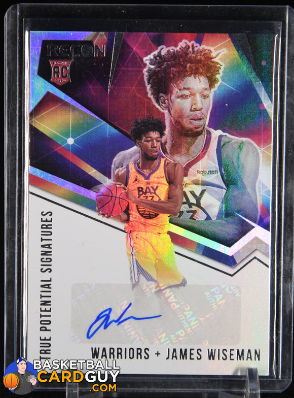 James Wiseman 2020 - 21 Panini Recon True Potential Signatures #22 auto, autograph, basketball card, rookie card
