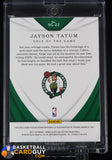 Jayson Tatum 2017-18 Immaculate Collection Sole of the Game #22 RC SHOE #/18 basketball card, numbered, patch, rookie card, shoe