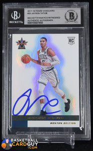 Jayson Tatum Boston Celtics Autographed 2017-18 Panini Vanguard #25 #2/49 Beckett Fanatics Witnessed Authenticated 10 RC autograph,