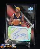Jermaine O’Neal 2008-09 UD Black Veteran Signed Jersey Piece #/50 auto, autograph, memorabilia, numbered