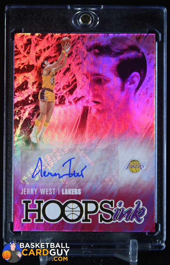 Jerry West 2020-21 Hoops Hoops Ink #24 auto, autograph, basketball card