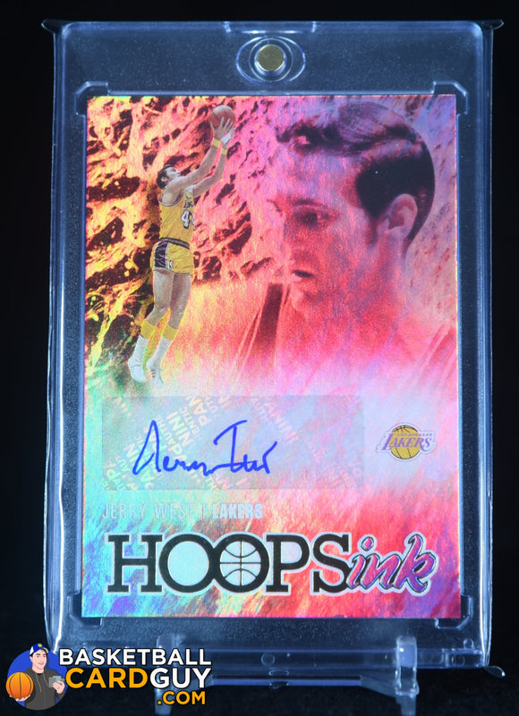 Jerry West 2020-21 Hoops Hoops Ink #24 autograph, basketball card