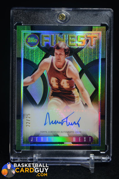 Jerry West 2023-24 Finest Flashback Autographs Black Refractors #/25
