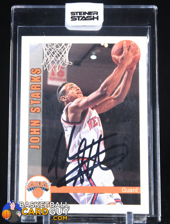 John Starks Steiner Stash Autograph auto, autograph, basketball card