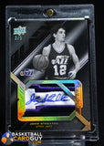 JOHN STOCKTON 2009-10 UPPER DECK BLACK LEGEND AUTO ON 3 COLOR JERSEY PATCH #2/5 auto, autograph, memorabilia, numbered