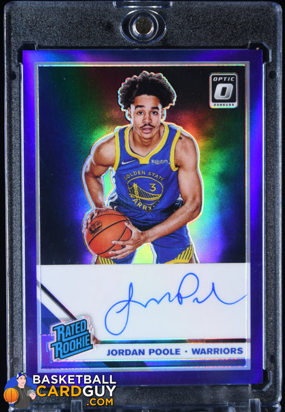 Jordan Poole 2019-20 Donruss Optic Rated Rookies Signatures Purple #169