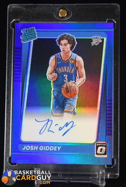 Josh Giddey 2021-22 Donruss Optic Rated Rookie Signatures Blue 